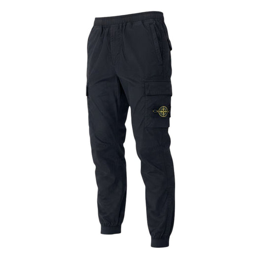 25j20 STONE ISLAND ストーンアイランド レギュラー テーパードフィット カーゴパンツ 伸縮性 3100031 W27 ブラック メンズo07t