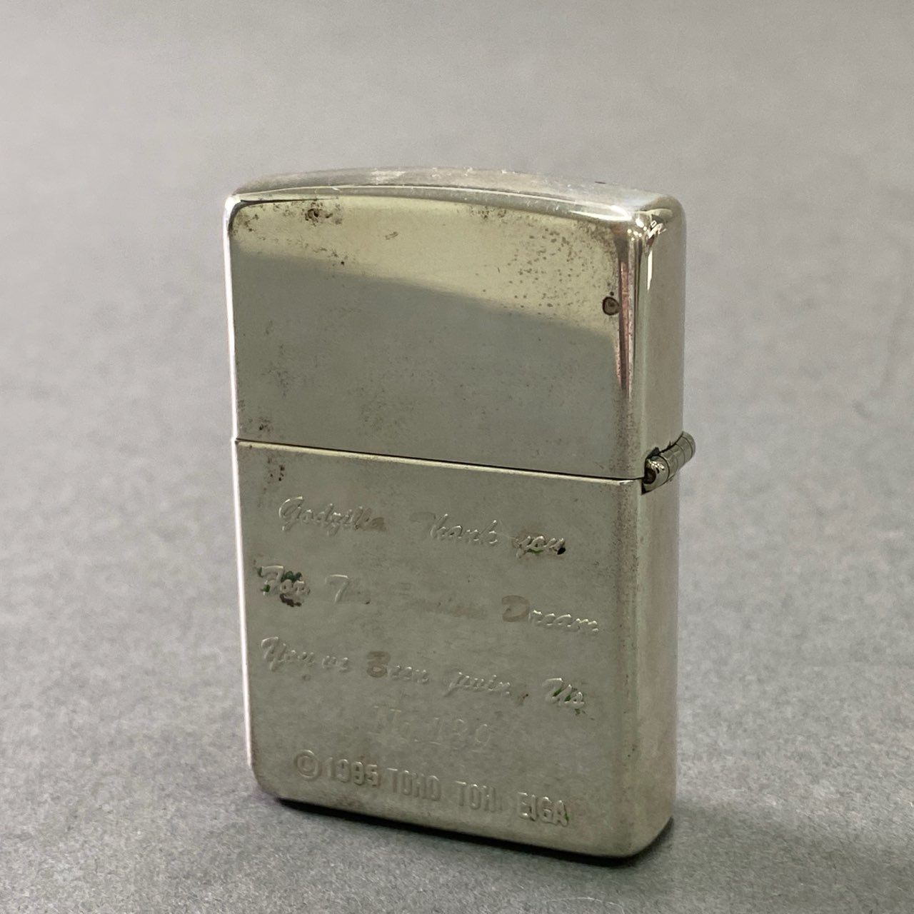 6f11 《希少》 ZIPPO ジッポ 95年製 GODZILLA ゴジラ Memorial Edition 限定品 廃盤 Sterling Silver オイルライター BC シルバー スターリングシルバー