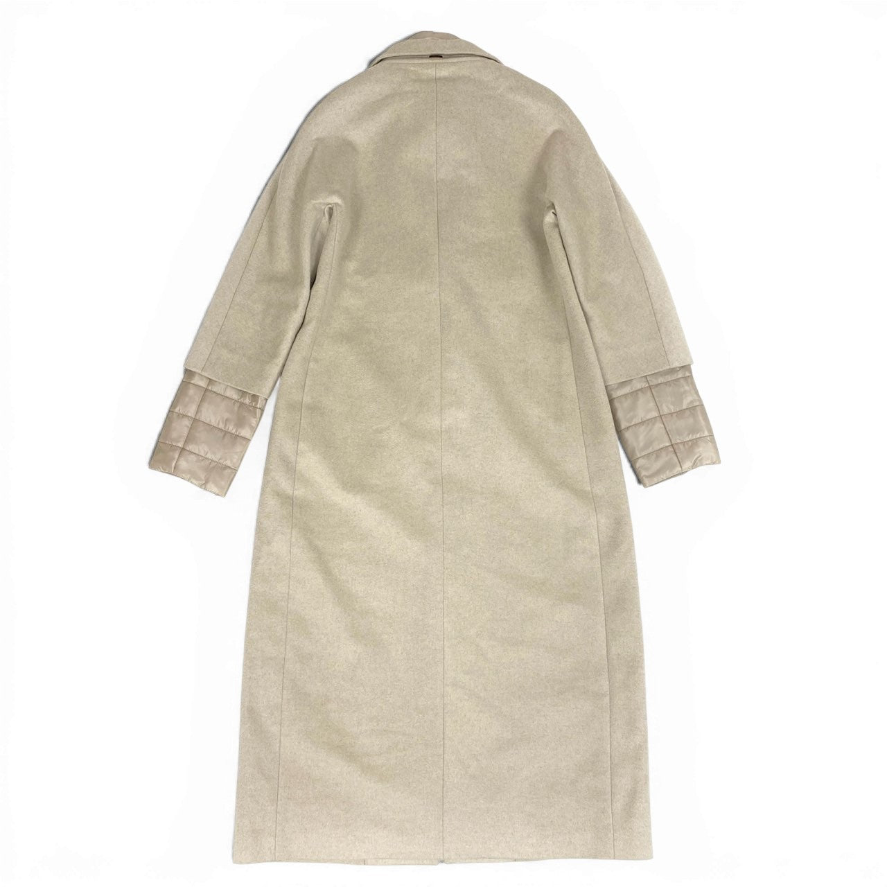37a19 【未使用】 HERNO ヘルノ ピュアカシミア & ナイロンウルトラライトコート チェスターコート 2way ロング レディース 女性用 サイズ42 ライトベージュu02t