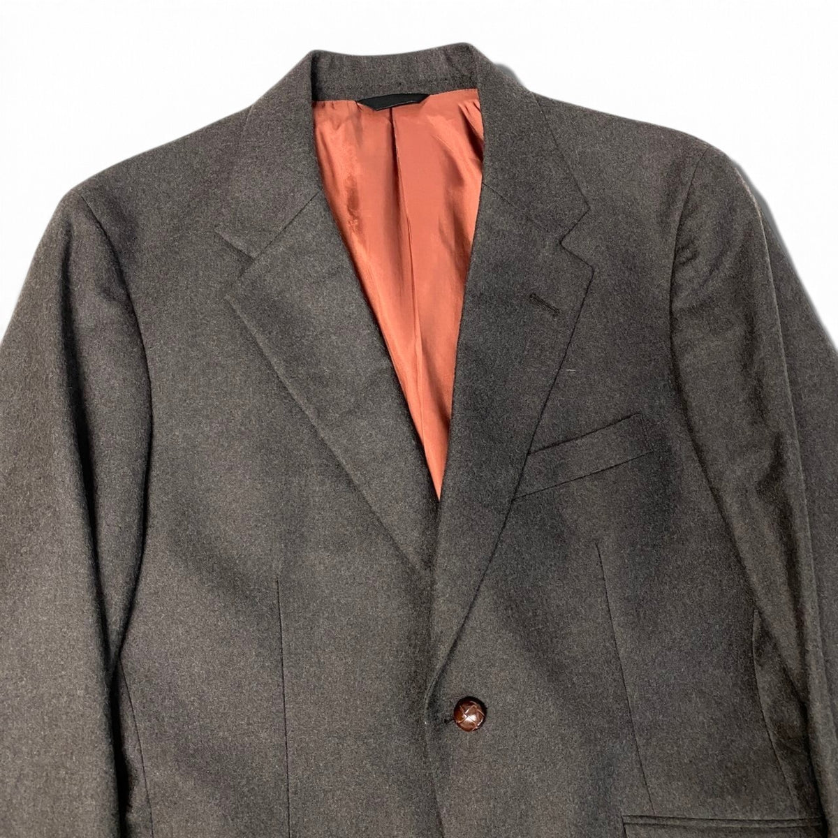 90j27 INDIVIDUALIZED CLOTHING インディビジュアライズド クロージング テーラードジャケット シングル 2B エルボーパッチ サイズ38 ダークブラウン メンズo07t