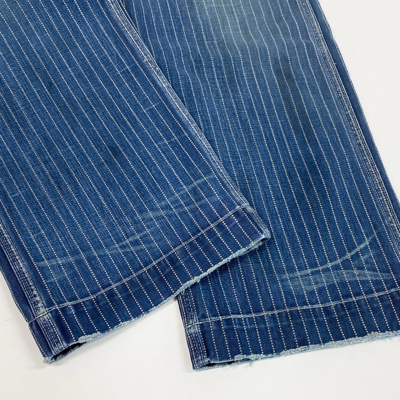 33L4 DOUBLE RL ダブルアールエル RRL ストライプ デニムペインターパンツ 32 インディゴブルー Ralph Lauren ラルフローレン USA製 ジーンズt18r