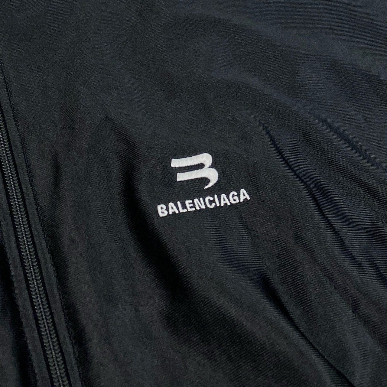 67b3 BALENCIAGA バレンシアガ トラックシャツジャケット シャイニースポーツジャージー ブルゾン M095 659071 TJV20 0サイズ ブラック メンズo07t