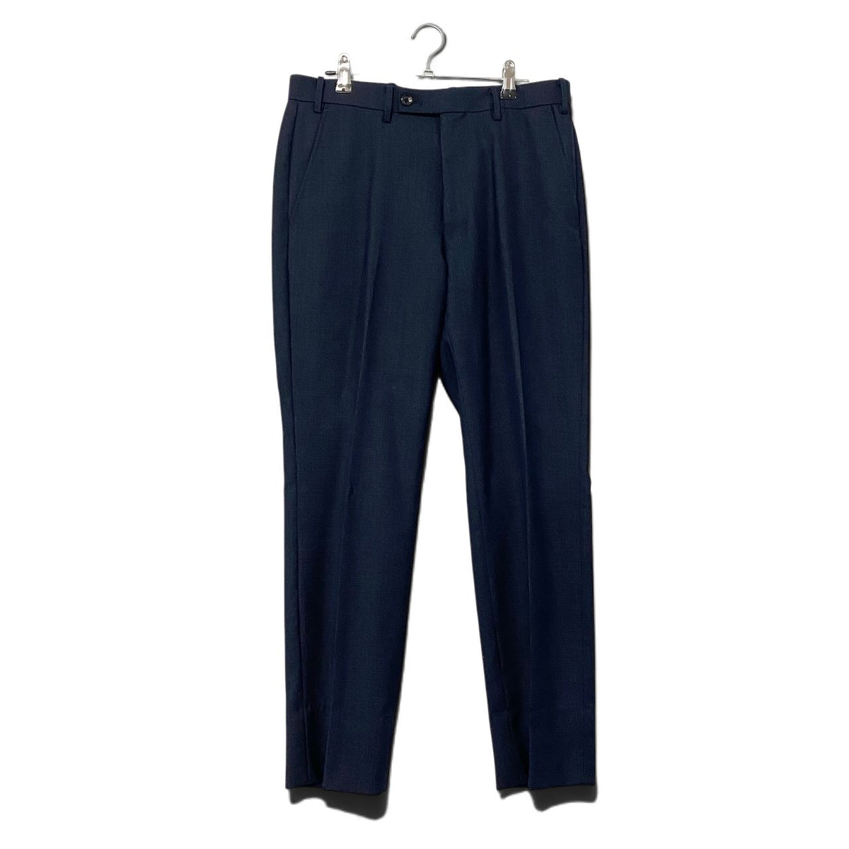3j22 【美品】 WORKER CLOTHING SUPPLY ワーカークロージングサプライ カノニコ生地 セットアップ シングルスーツ 2B サイズ44 ネイビー ウール メンズu02t