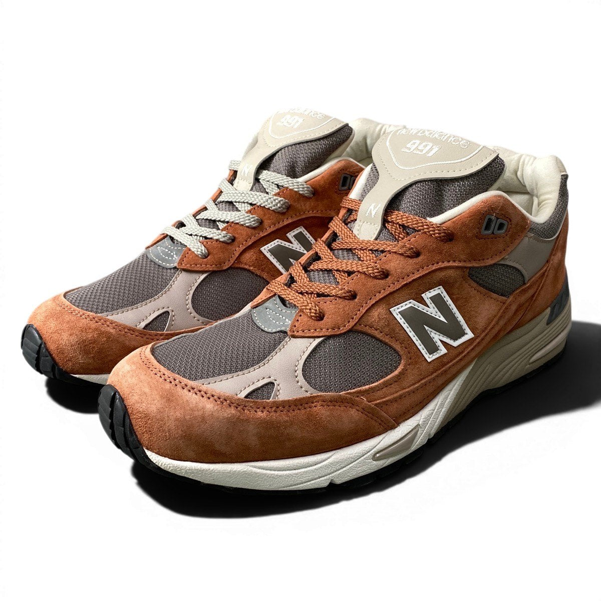 1g8 New Balance ニューバランス 991 SEQUOIA セコイア made in U.K. ローカットスニーカー M991PTY 10 1/2 オレンジ グレー メンズ 男性用o07t