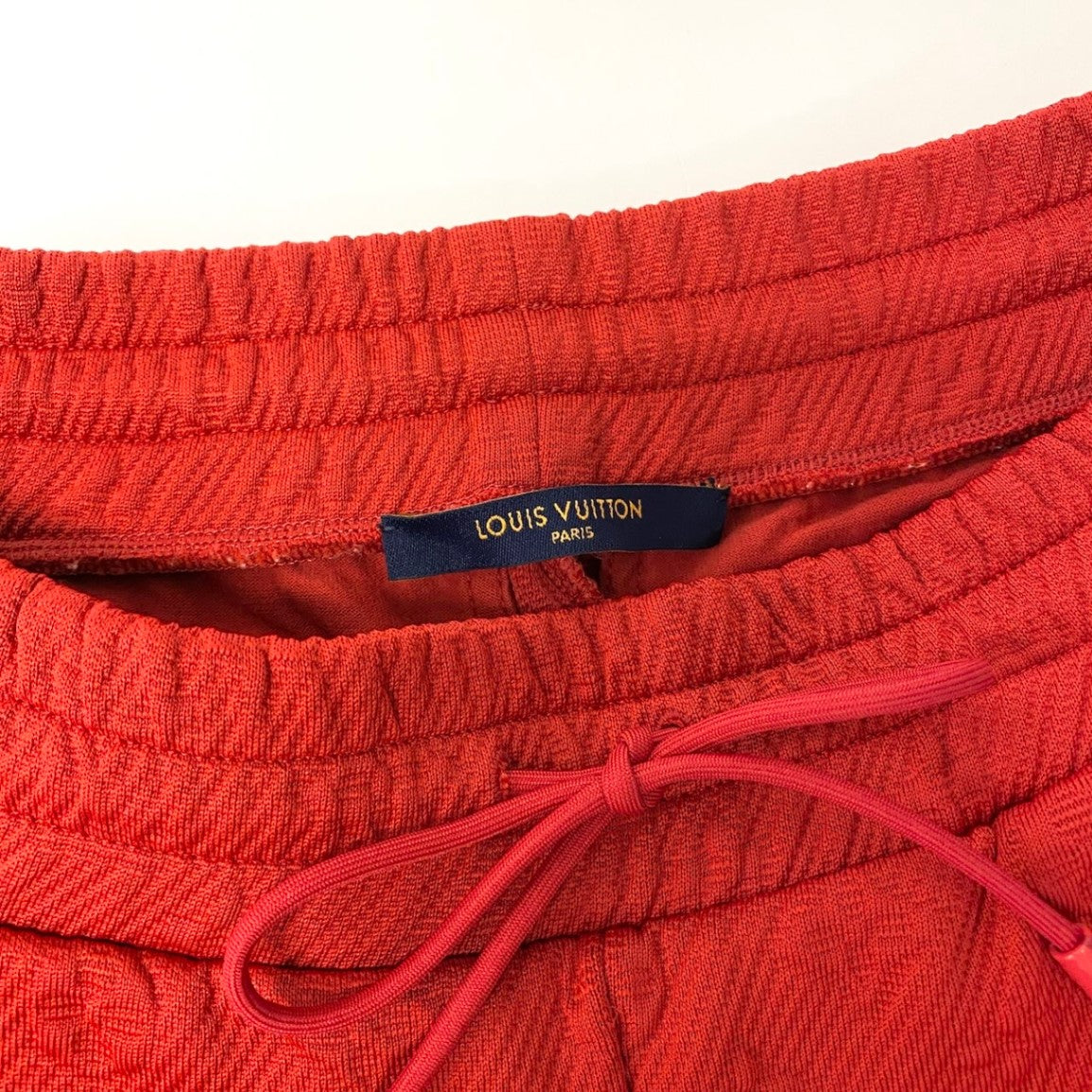 Id15 LOUIS VUITTON ルイヴィトン LV モノグラム ジョガーパンツ Monogram Joggers Pants サイズM レッドt18r