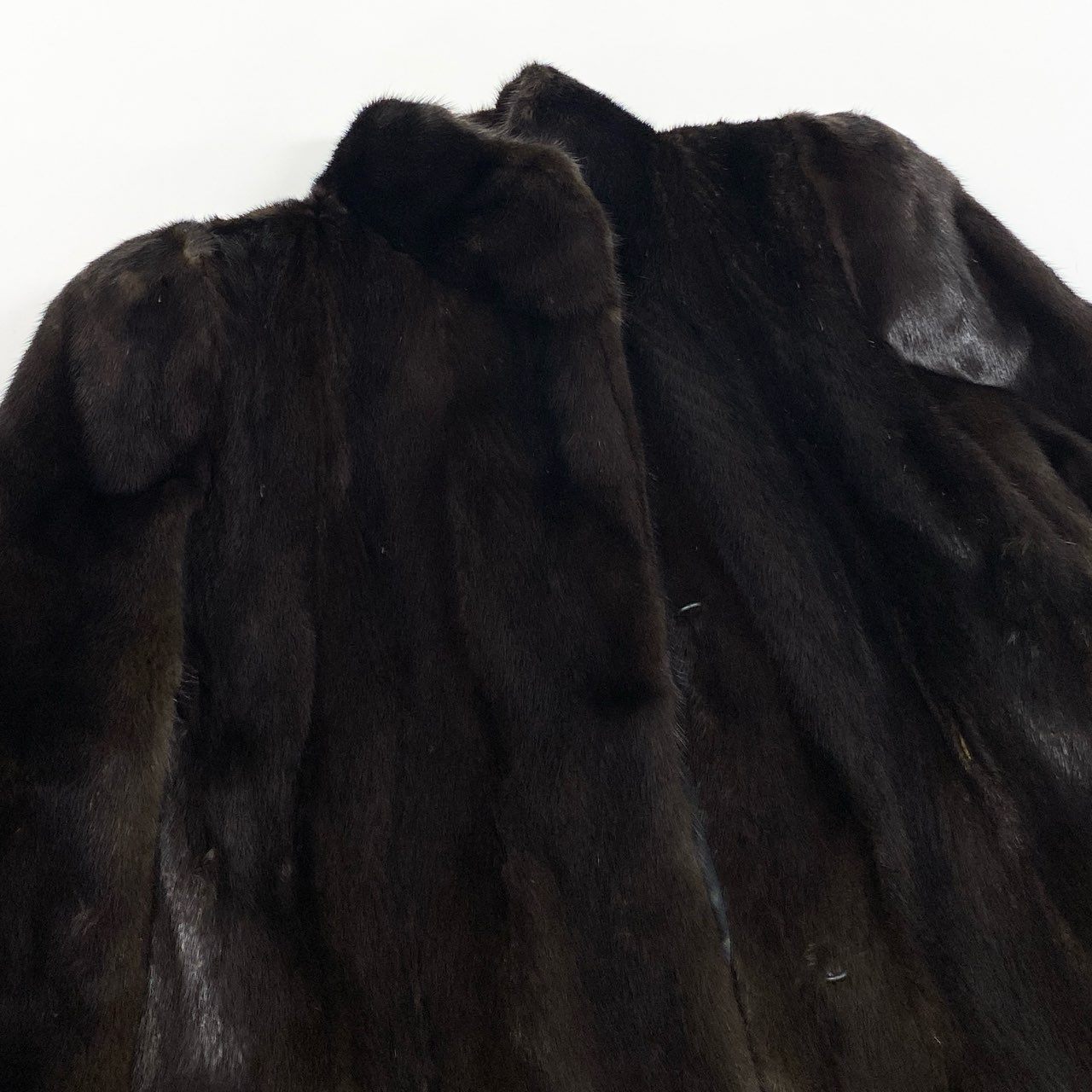 70l1《本毛皮》 デミバフミンク ミンクコート 超ロングコート 120cm ミンクファー MINK FUR free ブラウン系u02t