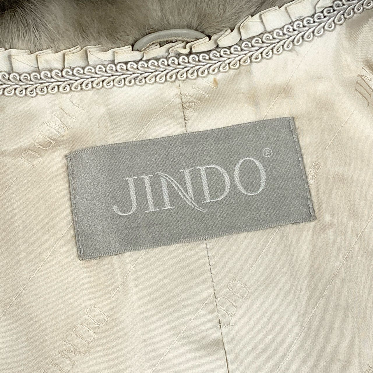 32L10 JINDO SAGA MINK サガミンク 銀サガ サファイアミンク ロングコート サイズ11号 シルバーグレー 最高級本毛皮 MINK FUR ポケット有t18r