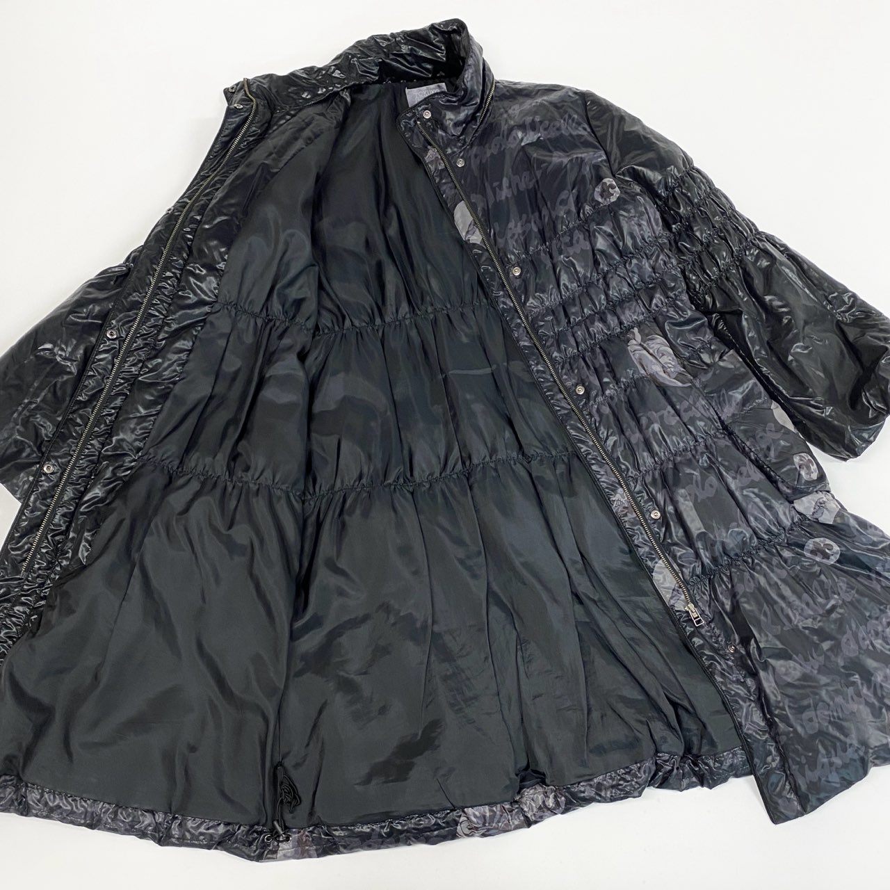 44L12 TOKUKO 1er VOL トクコプルミエヴォル 総柄コート ダウンコート ロングコート アウター 9 ブラック系 レディース 女性用u02t