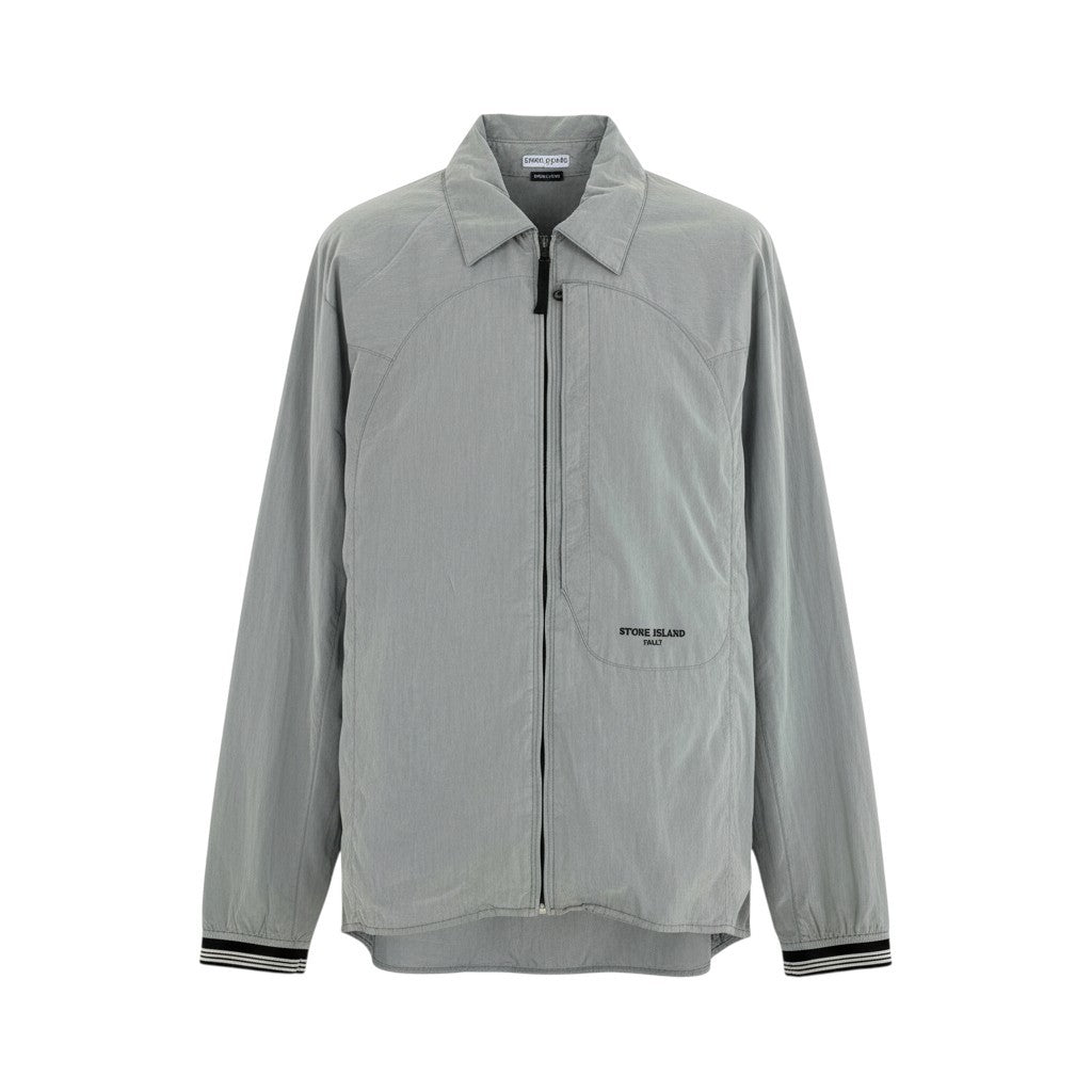 29k6 STONE ISLAND ストーンアイランド コットンナイロンジャケット ブルゾン 04年 00's ジップアップ アウター  4215A04/878 Sサイズ グレー メンズu02t