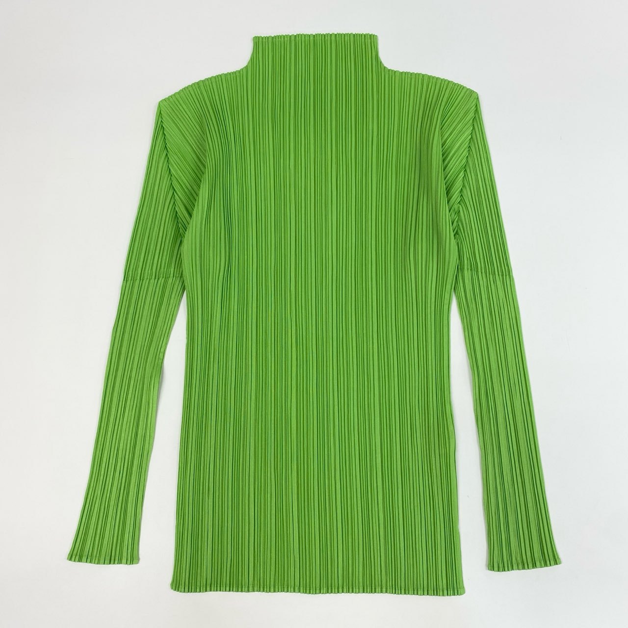 1j27 PLEATS PLEASE プリーツプリーズ プリーツカットソー 長袖カットソー ハイネック トップス PP86-JK604 3サイズ グリーン レディースu02t