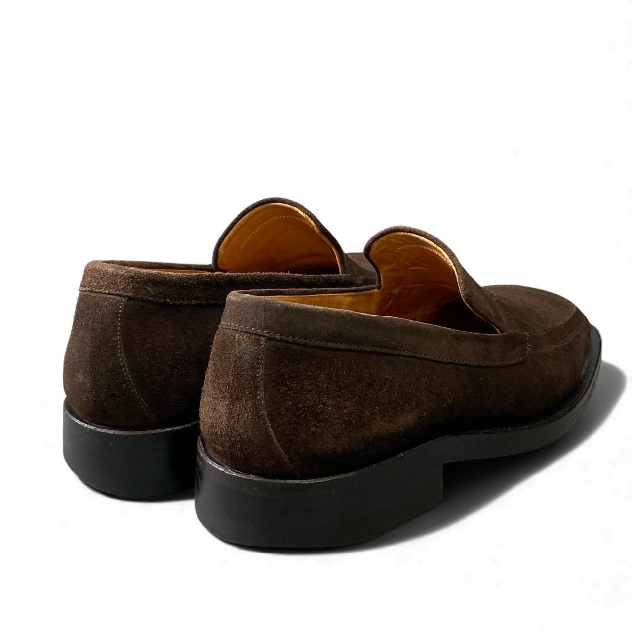 2L15 HERMES エルメス スウェード レザー シューズ ローファー 靴 イタリア製 41サイズ ブラウン メンズk02i