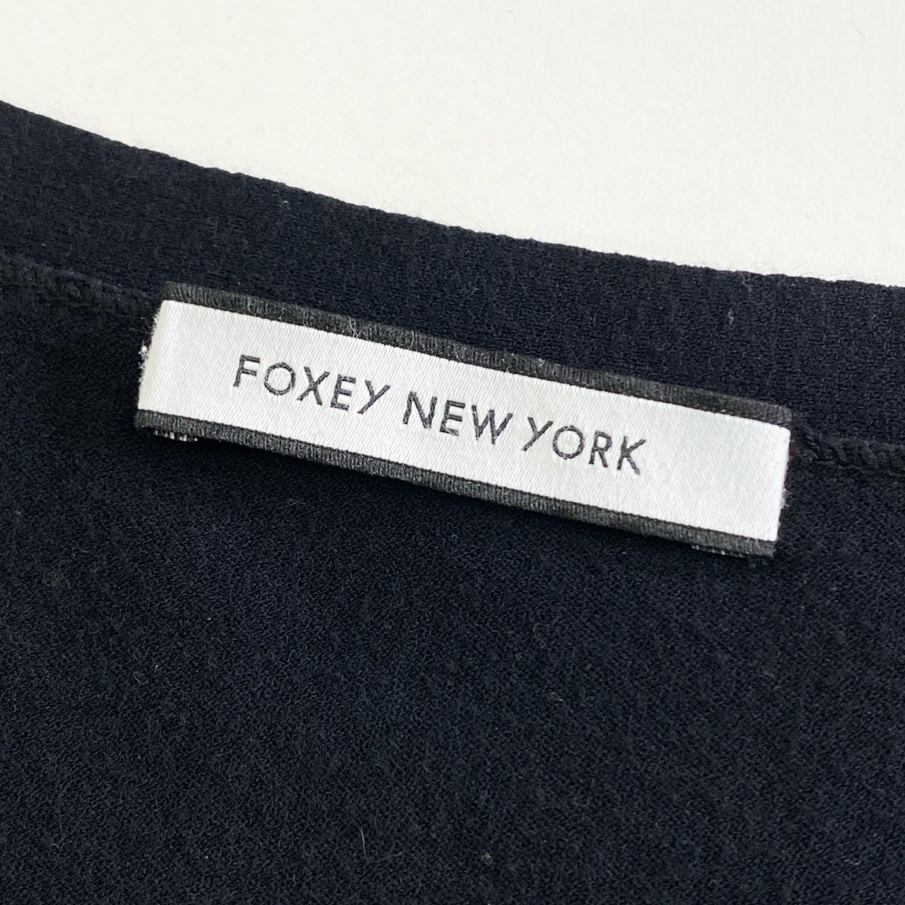 6j18 FOXEY NEW YORK フォクシーニューヨーク ニットカーディガン ボレロ 羽織 日本製 33501 40 ブラック