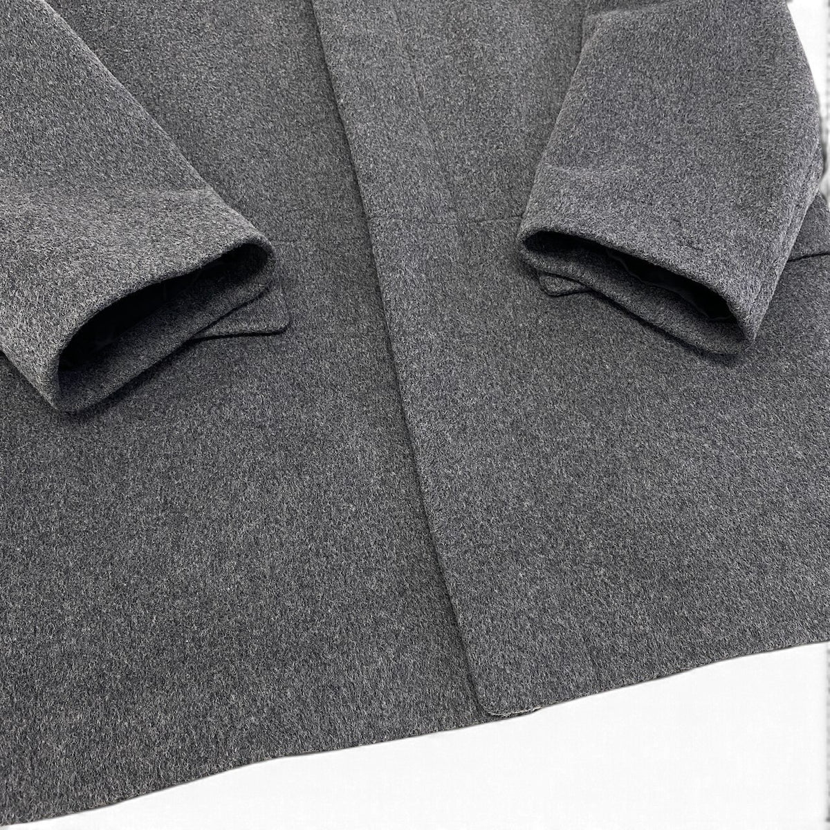 19i26 HUGO BOSS ヒューゴボス ウールジャケット ステンカラーコート カシミヤ混 グレー メンズ 男性用u02t