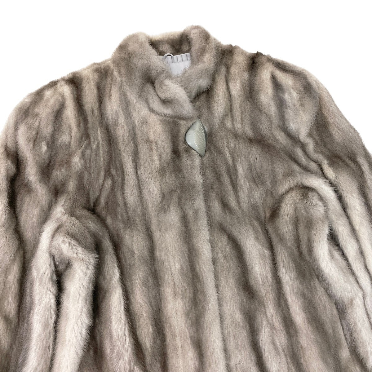 2h8 EMBA エンバ サファイアミンク ファーコート サイズ11 シルバーグレー 本毛皮 Sapphire Mink Fur Coatt18r
