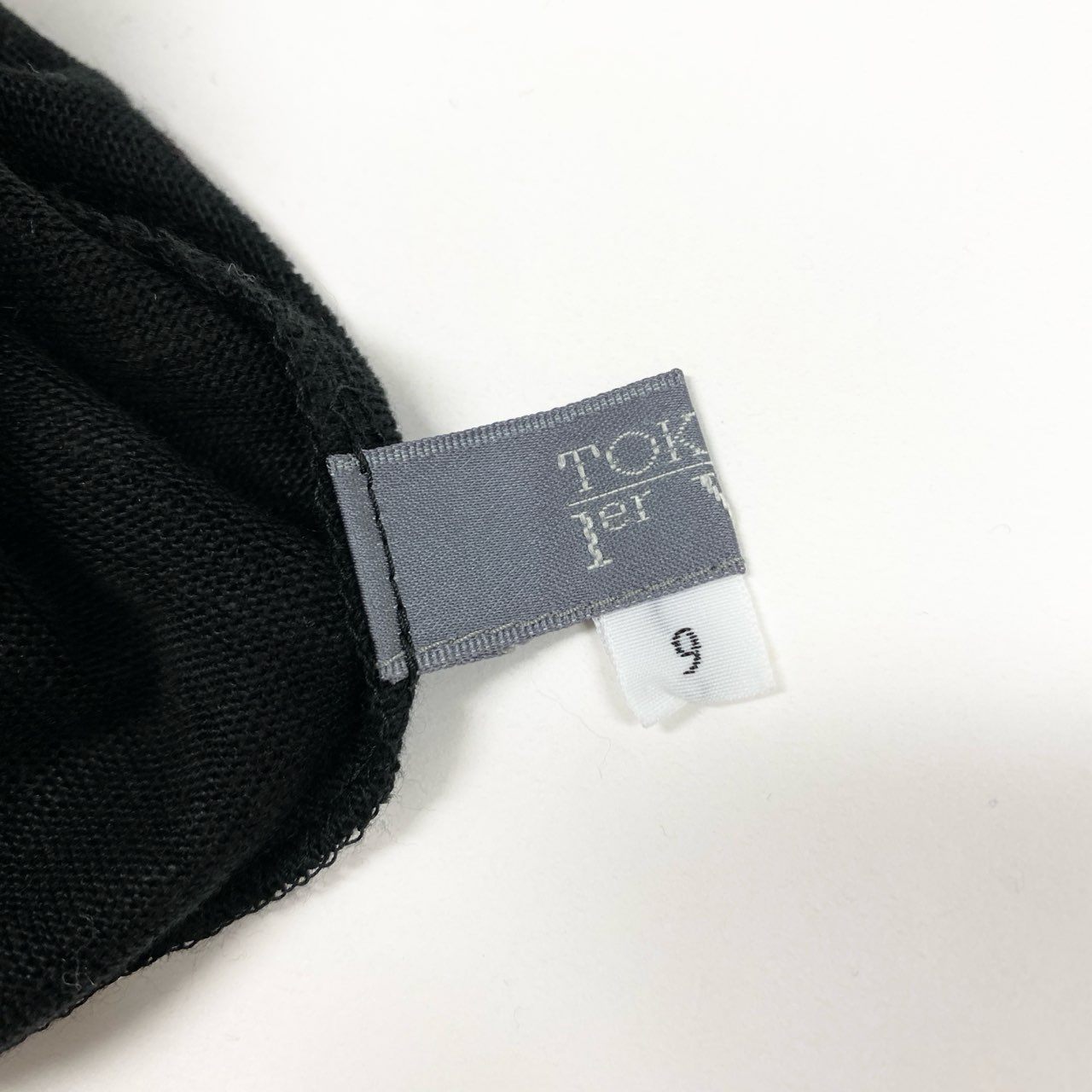 71a23 TOKUKO 1er VOL トクコプルミエヴォル リネン100 長袖ワンピース カットソーワンピース 総柄プリント 9 ブラック リネン レディース 女性用u02t