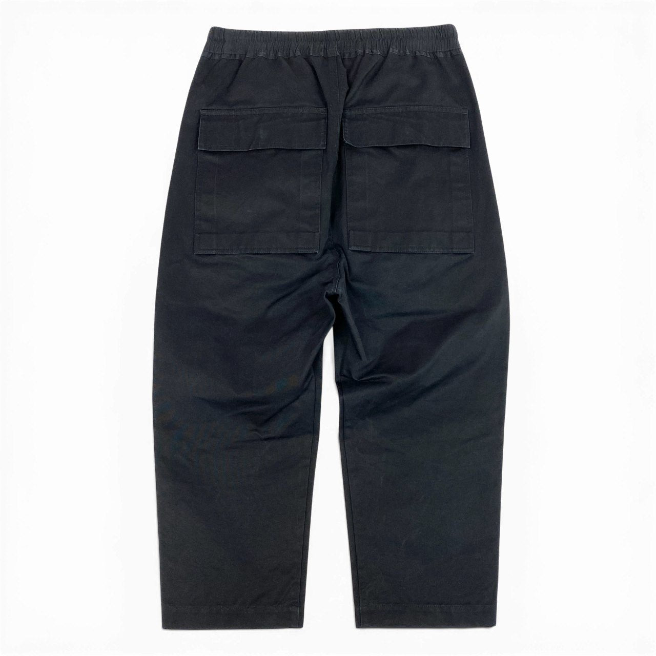 65a14【未使用タグ付】 Rick Owens リックオウエンス Astaires Cropped Pants アステアクロップドパンツ ボトムス ウエストゴム〇 イタリア製 メンズ 紳士服 46 ブラック コットン100％o07t