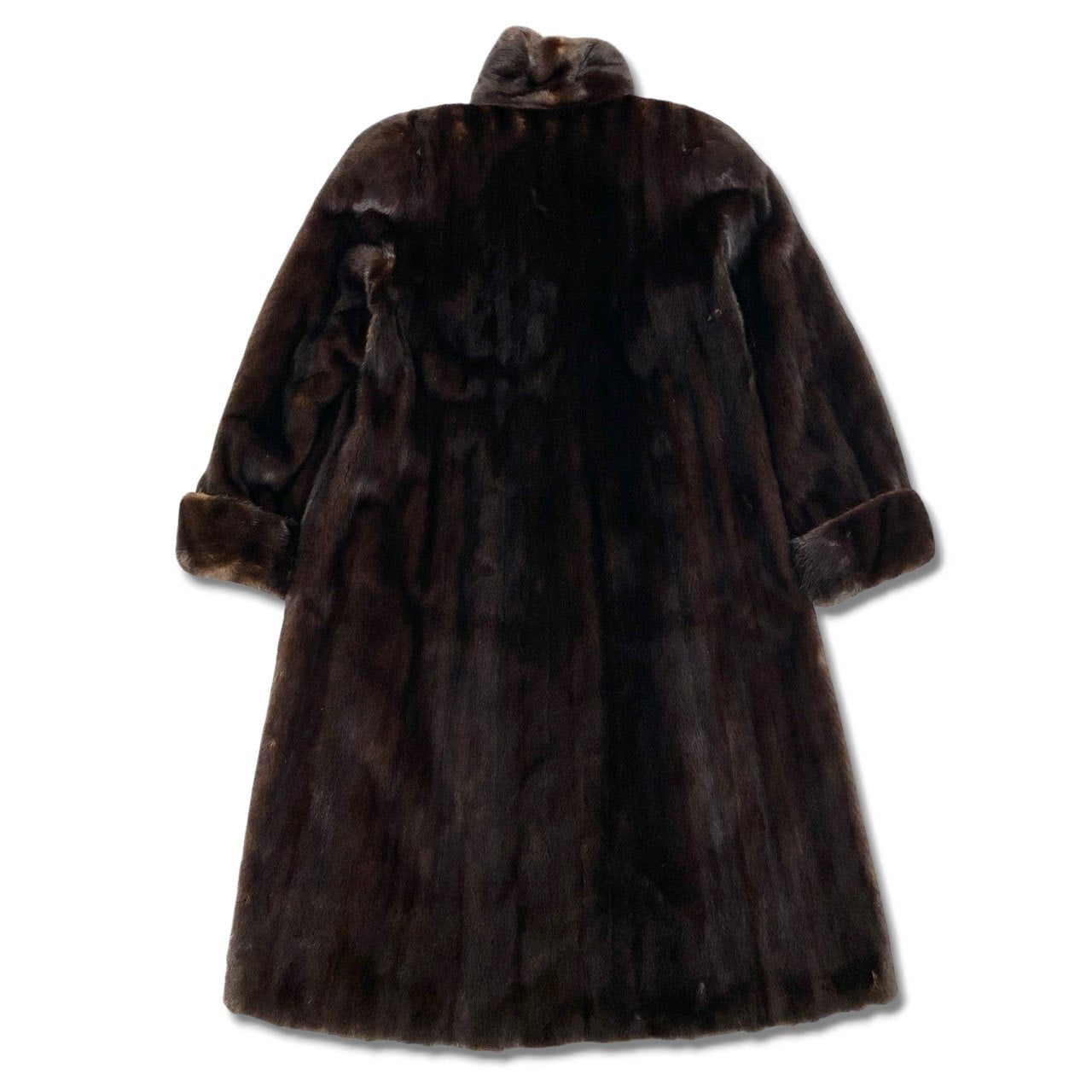 28k29 EMBA エンバ デミバフミンク ミンクコート 超ロングコート 108cm 飾りボタン 最高級毛皮 リアルファー MINK FUR 11  ブラウン系u02t
