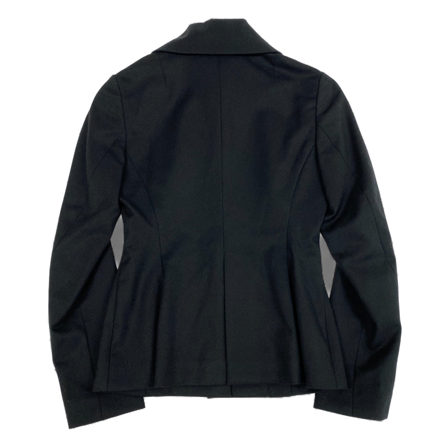 28k6《美品》 Vivienne Westwood RED LABEL ヴィヴィアンウエストウッド レッドレーベル オーブボタン カシミヤブレンド Aライン ジャケット 1 ブラックt18r