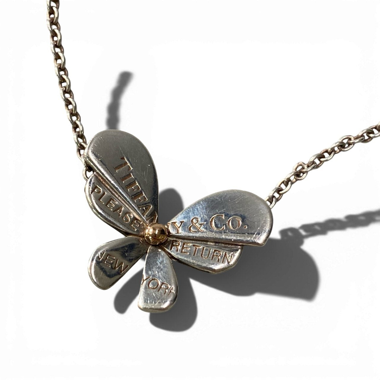 b2 TIFFANY＆Co ティファニー 925 × K18 Love Bugs バタフライ ブレスレット シルバー ゴールド Ag925 Au750 リターントゥt18r