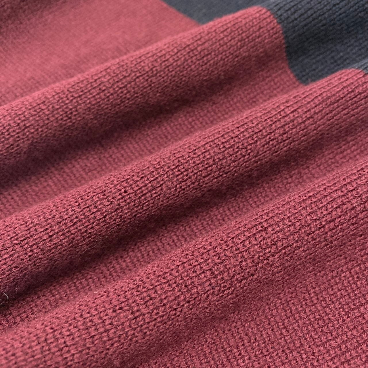 31c16 GIVENCHY ジバンシー Vintage ロングスリーブニット ニットセーター ボーダー Lサイズ ネイビー ボルドー ウール10％ メンズ 男性用o07t