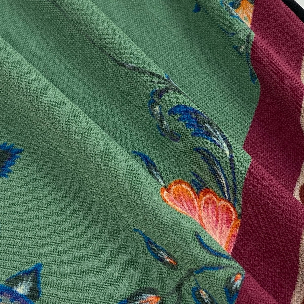 12f5 ETRO エトロ 美しい花柄プリント レーヨンパンツ ロング  サイズ38 イタリア製 マルチカラー レーヨン100％ レディース 女性服u02t