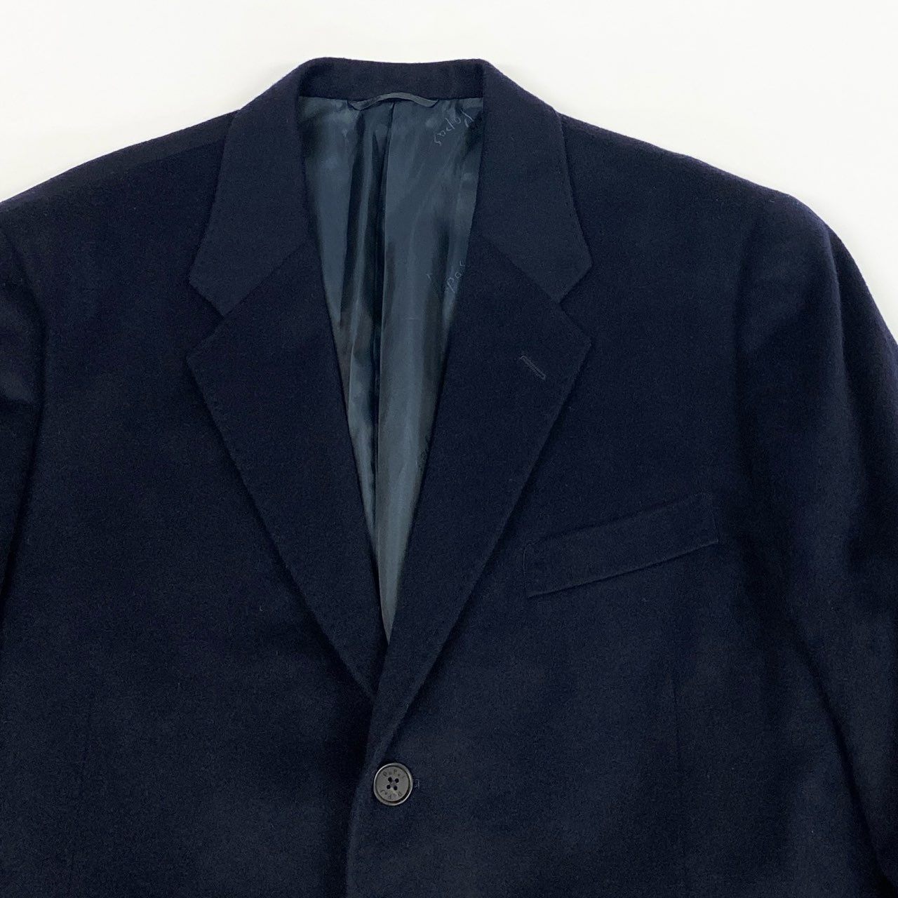 87l20 Papas パパス テーラードジャケット ブレザー 50 L ダークネイビー カシミア100 メンズ 紳士服u02t