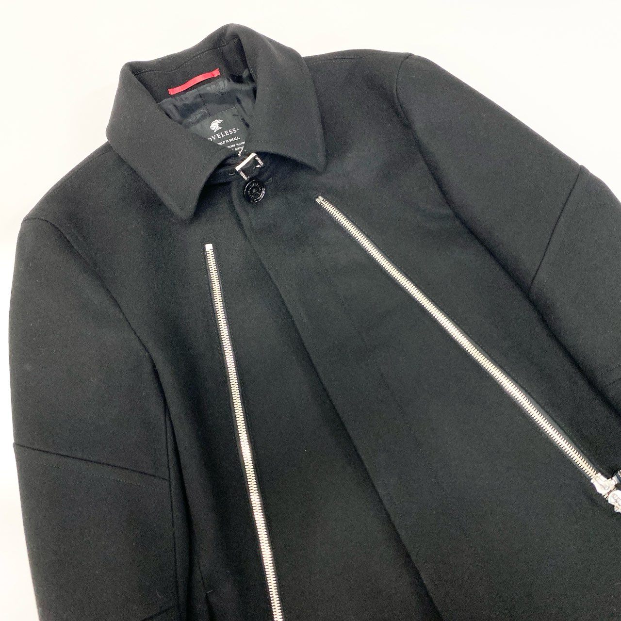 14j10 《美品》LOVELESS ラブレス チェスターコート ウールコート ロングコート 61B50-804-09 2サイズ ブラック メンズo07t