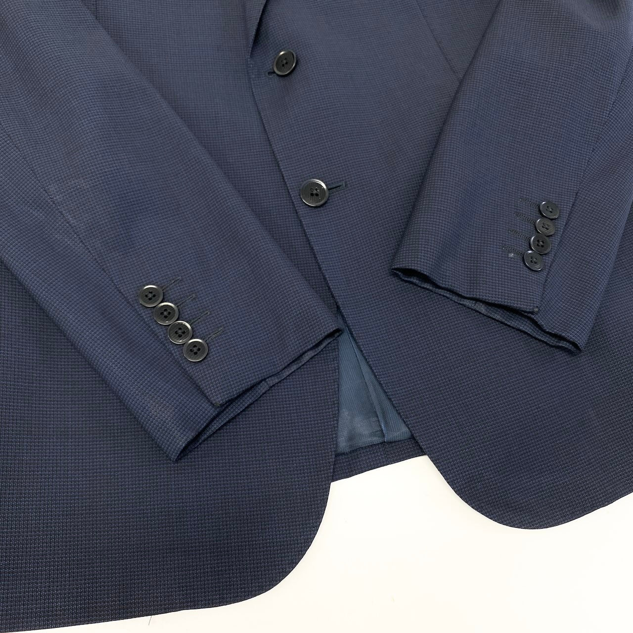 56d27 ARMANI アルマーニ セットアップスーツ フォーマル シングルジャケット メンズスーツ 男性用 紳士服 50 ネイビーu02t