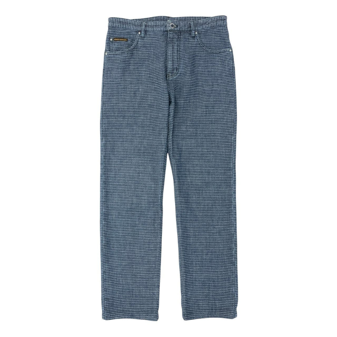 83Ⅼ2【美品】LOUIS VUITON ルイヴィトン 刺し子デニムパンツ ストレートパンツ デニムパンツ RM131 H3DP50BUC 38サイズ インディゴ メンズo07t