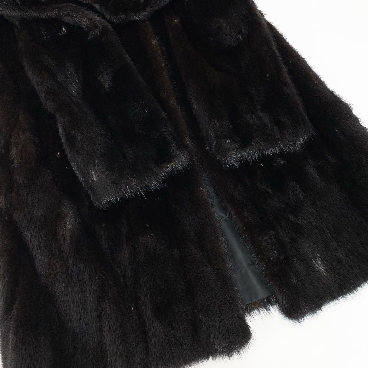 39k1 Arianna アリアンナ マホガニーミンク 110cm 超ロングコート 13 L相当 ダークブラウン 本毛皮 最高級 リアルファー MINK FUR 裏地花柄刺繍t18r