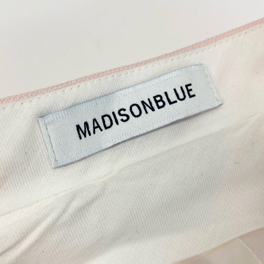 74k4 MADISONBLUE マディソンブルー 日本製 スラックスパンツ ボトムス センタープレス MB204-3003 01 Sサイズ ピンク ウール レーヨン レディースo07t
