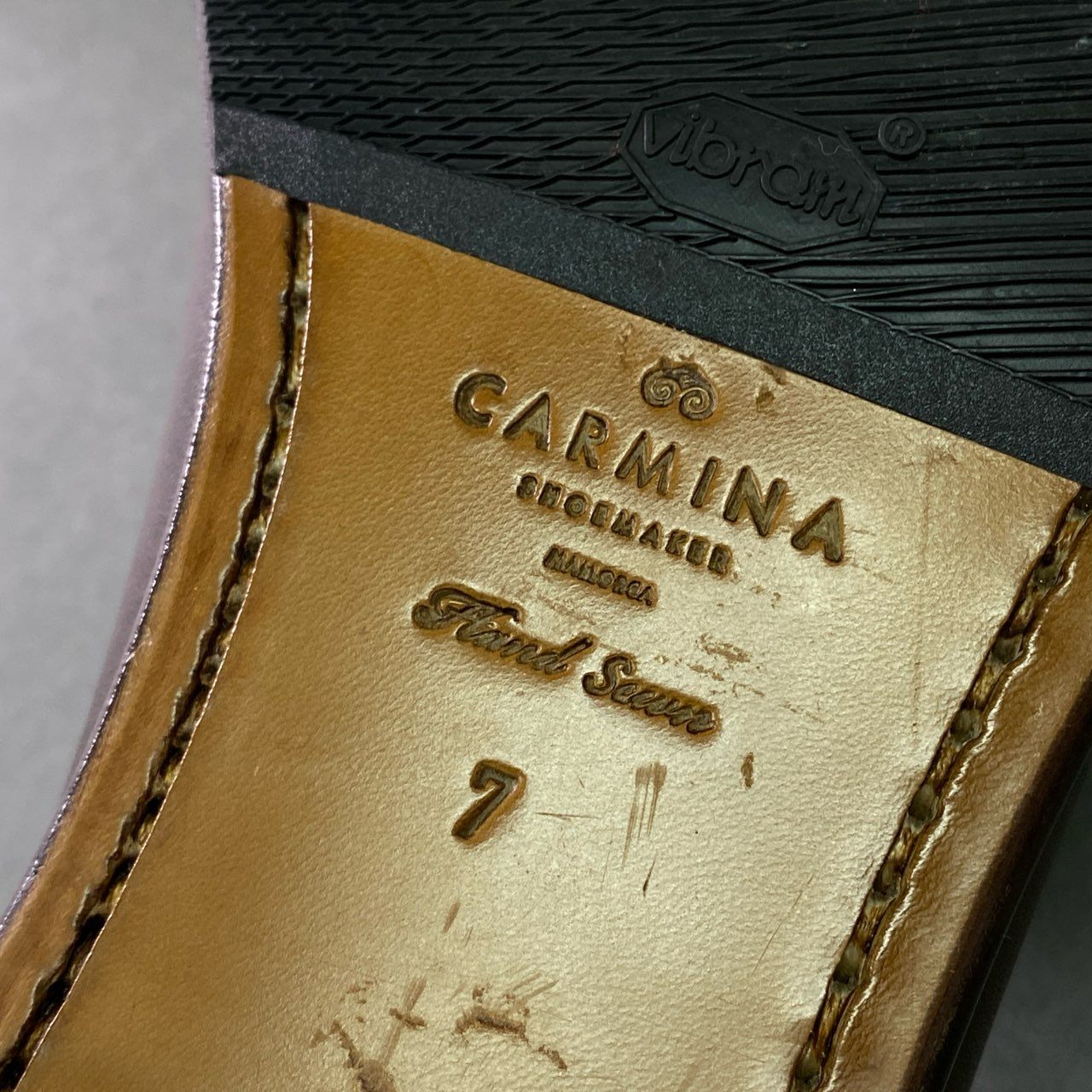 1b12 CARMINA カルミナ ホースビットモカシン アノネイ フンシャル ローファー 80746 UK7 ブラウン レザー 手縫い シューズ 革靴 箱付き