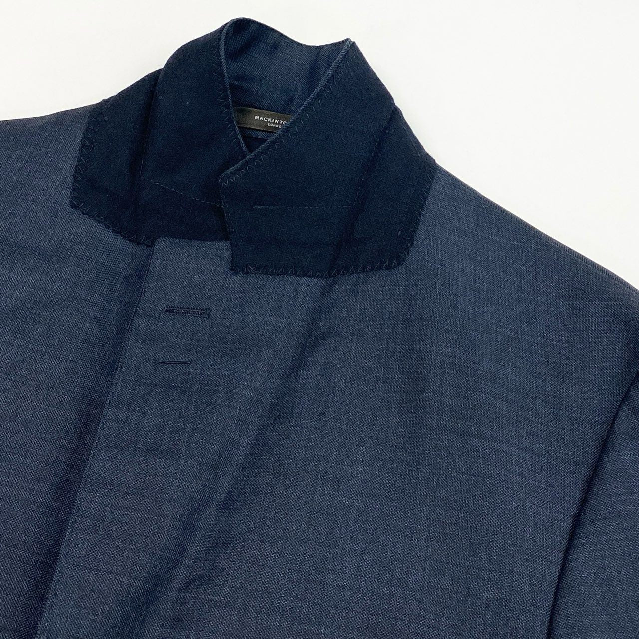 6L17 MACKINTOSH LONDON マッキントッシュ スーツセットアップ テーラードジャケット スラックス 日本製 36Rサイズ ネイビー メンズu02t