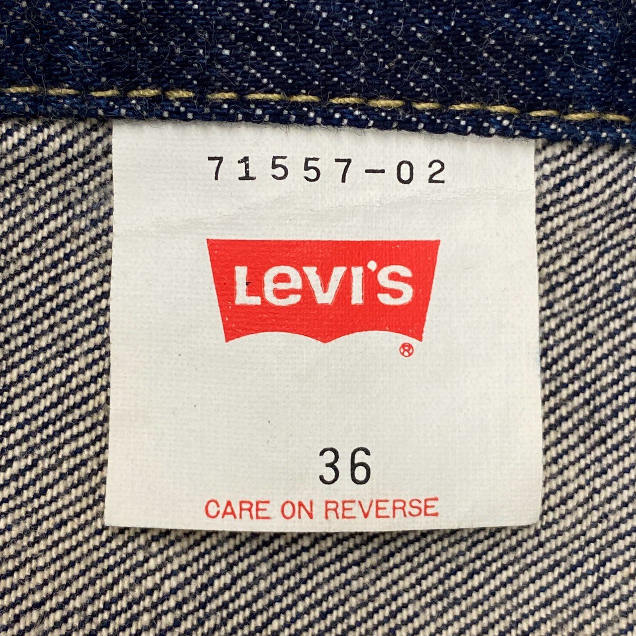 39L15 【美品】LEVIS リーバイス 90's デニムジャケット Gジャン アウター 71557-02 36サイズ インディゴ コットン100％ メンズo07t