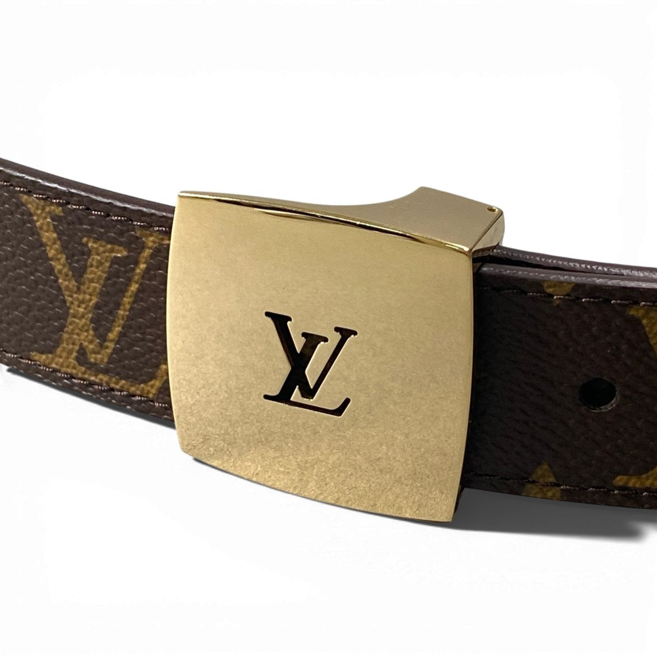 c17 LOUIS VUITTON ルイヴィトン サンチュール モノグラム ベルト サイズ32/80 レディースk02i