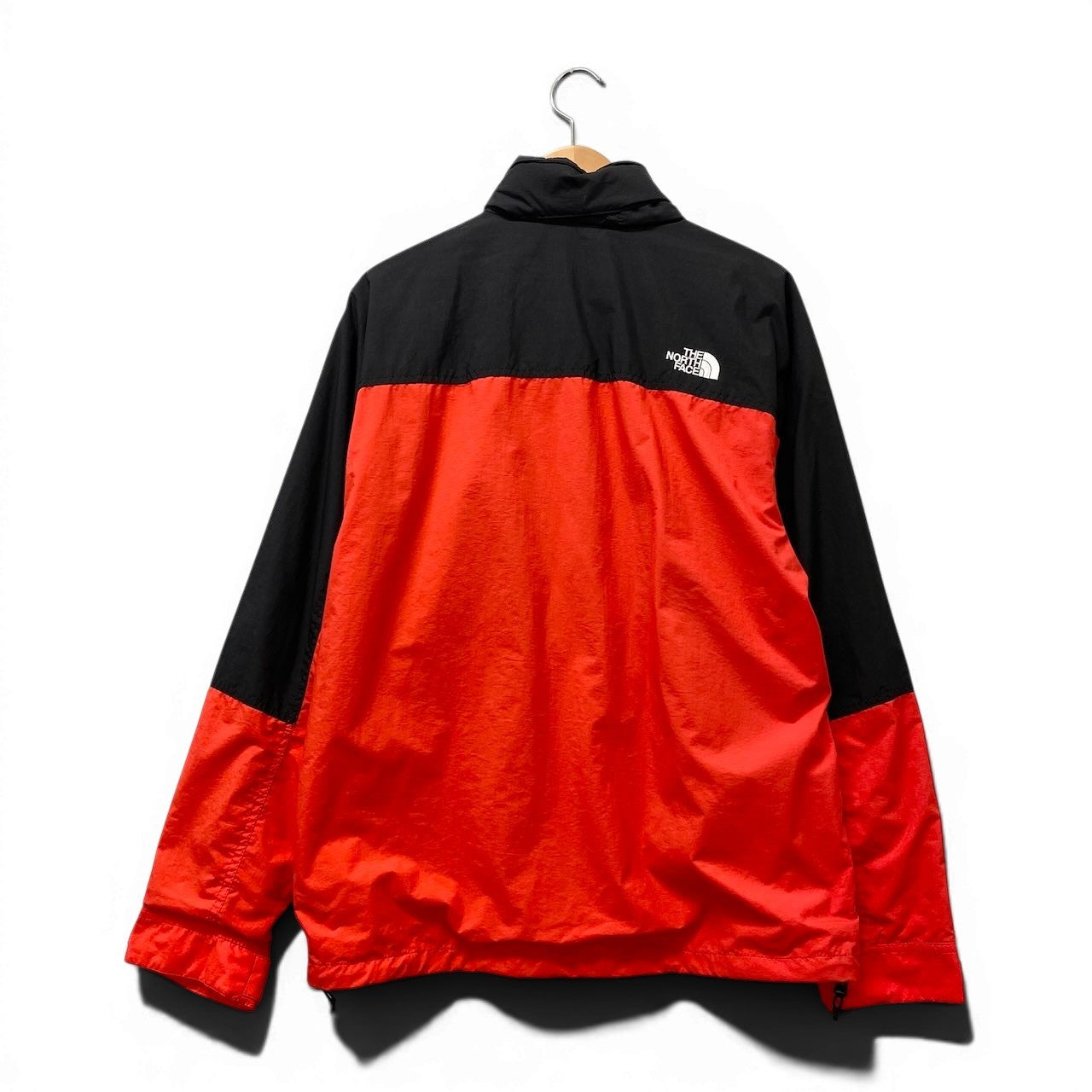 21f16 【美品】 THE NORTH FACE ザノースフェイス Hydrena Wind Jacket ハイドレナウィンドジャケット ウィンドブレーカー バイカラー ナイロンパーカー 2way サイズL レッド ブラック メンズ 紳士服u02t