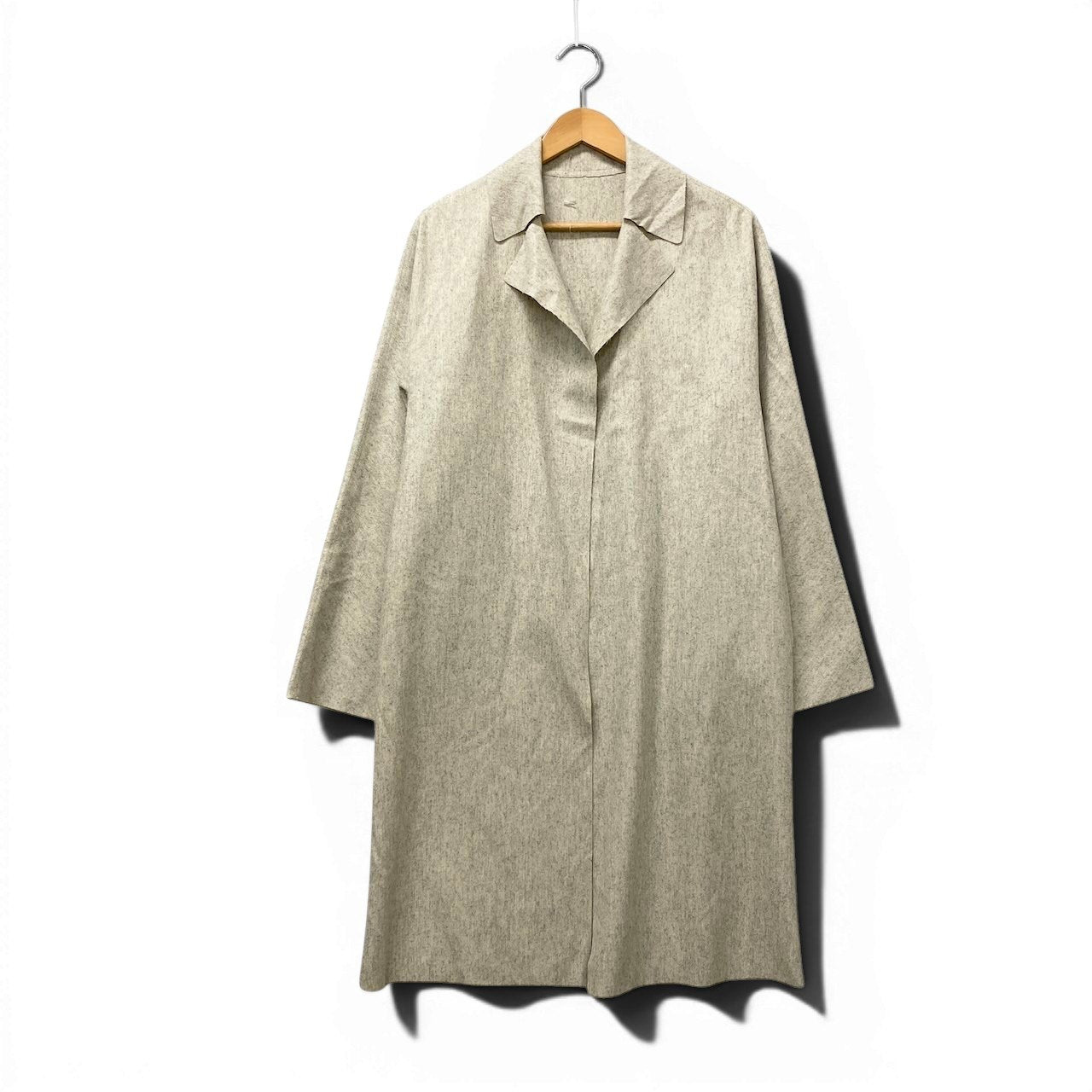 29e18 【美品】DUSAN ドゥサン カシミヤロングコート レイヤードコート イタリア製 XSサイズ グレー カシミヤ100％ メンズ 男性用u02t
