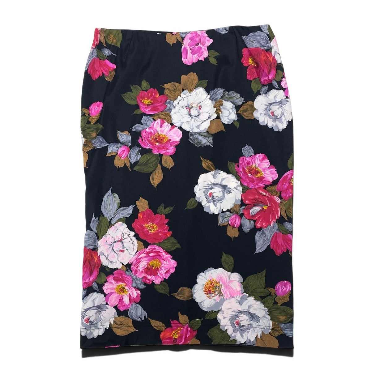 53i26 DOLCE&GABBANA ドルチェアンドガッパーナ タイトスカート シルクスカート 花柄プリント 42サイズ マルチカラー レディース 女性用u02t