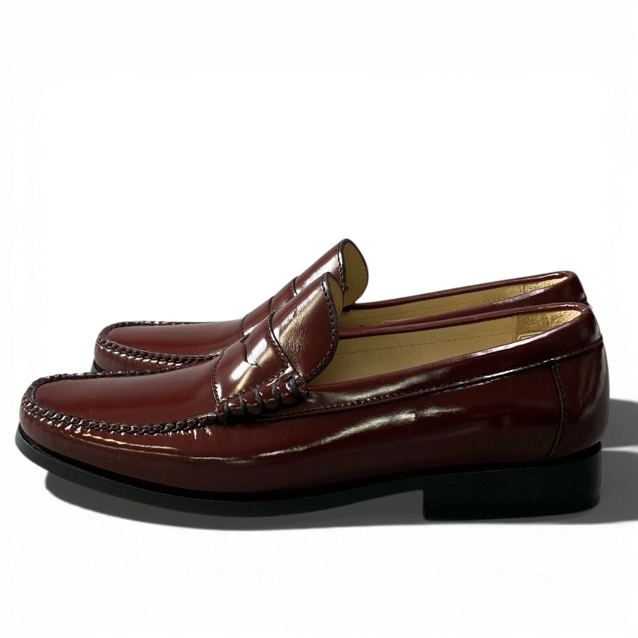 2a23 【美品】 REGAL リーガル コインローファー レザーシューズ  革靴 メンズ 紳士靴 Y740 7 1/2 WINE  バーガンディーu02t