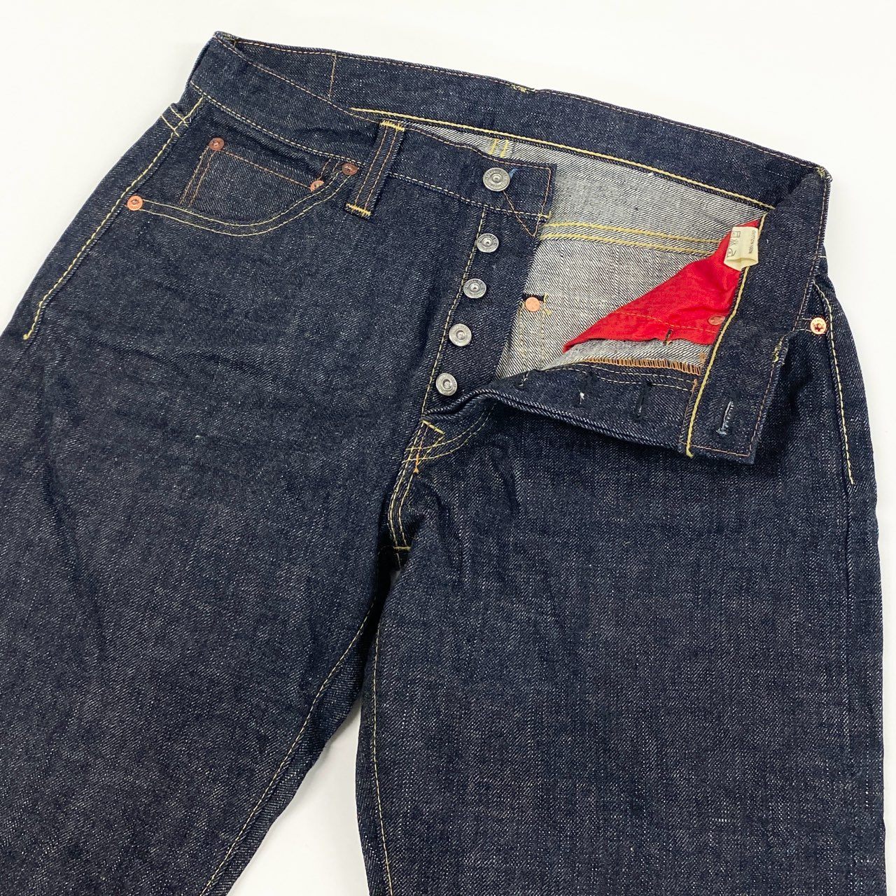3a27 《美品》 SAMURAI JEANS サムライジーンズ ×Real Moon 15周年記念モデル MASAMUNE JEANS ノンウォッシュ デニムパンツ ボトムス ジーンズ RMSJ151 W32L36 インディゴブルー コットン