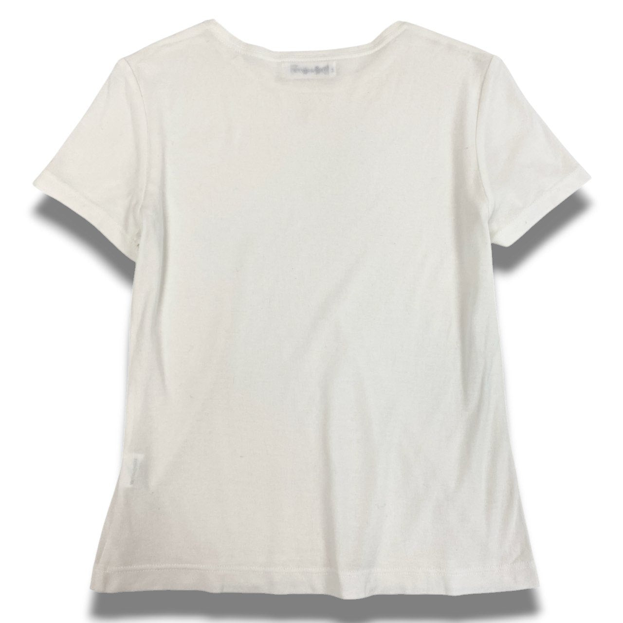 Ib20  Yves Saint Laurent イヴサンローラン フロントロゴ 半袖Tシャツ カットソー トップス M ホワイト コットン レディースu02t