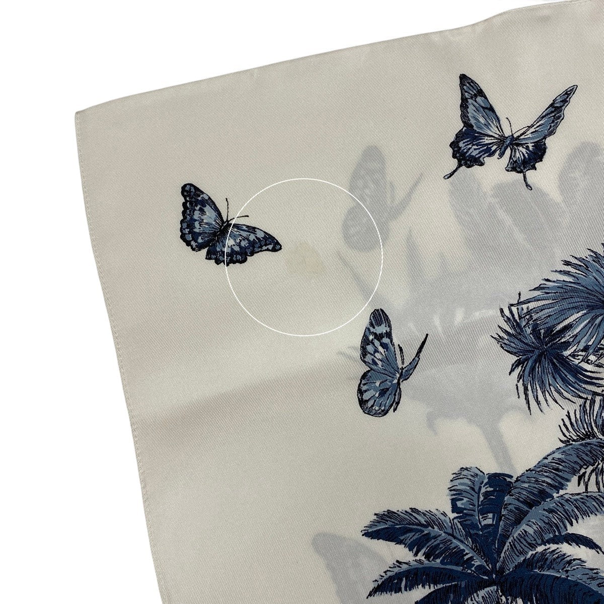 i3 【新品保管品】Christian Dior Toile de Jouy Sauvage ポンチョ シルクスカーフ イタリア製 ホワイト ネイビー シルク100％ レディース 女性用k02i