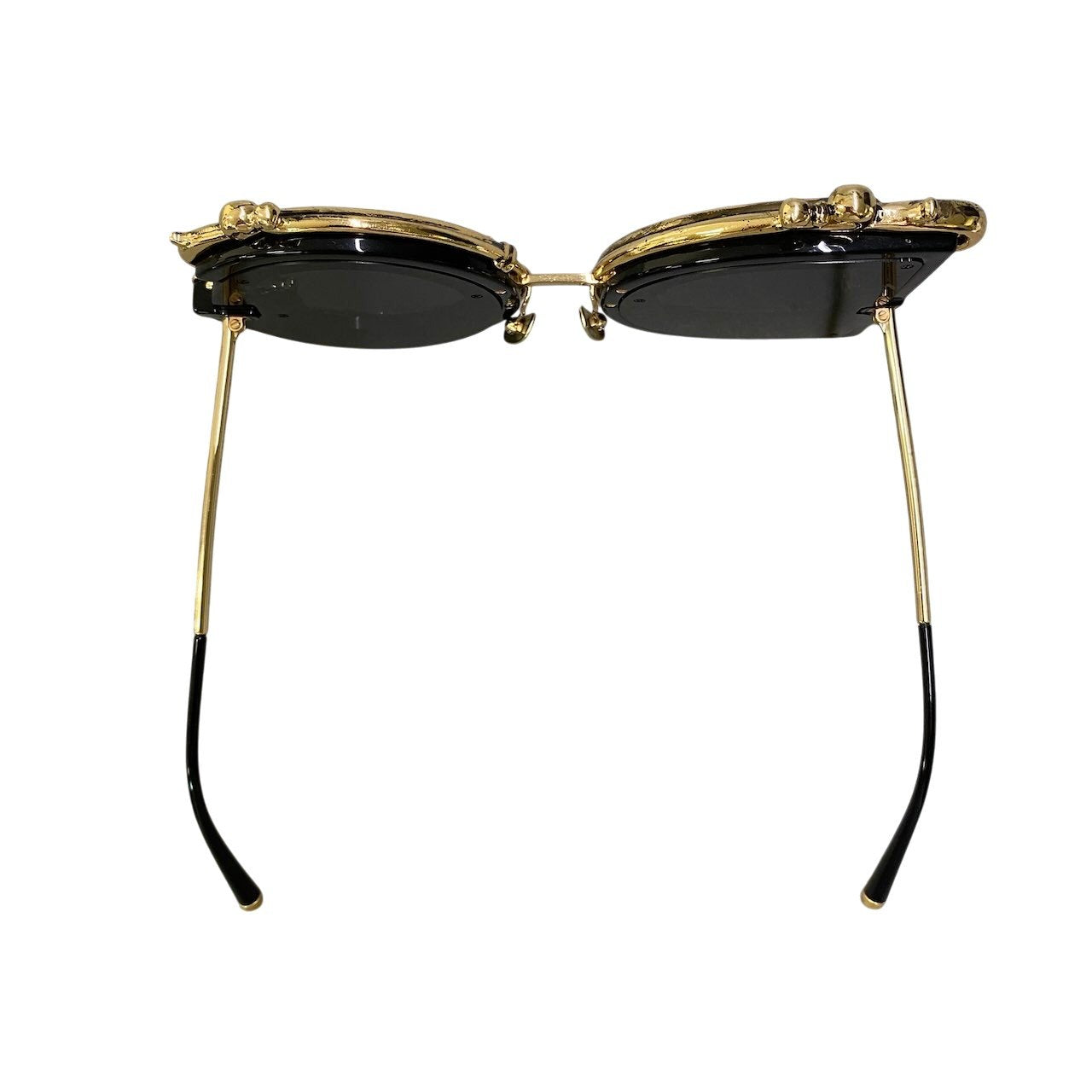 ⅾ2 DOLCE&GABBANA ドルチェ＆ガッバーナ DGロゴ サングラス バロック調 ブラック/ゴールド レディース アイウェアk02i