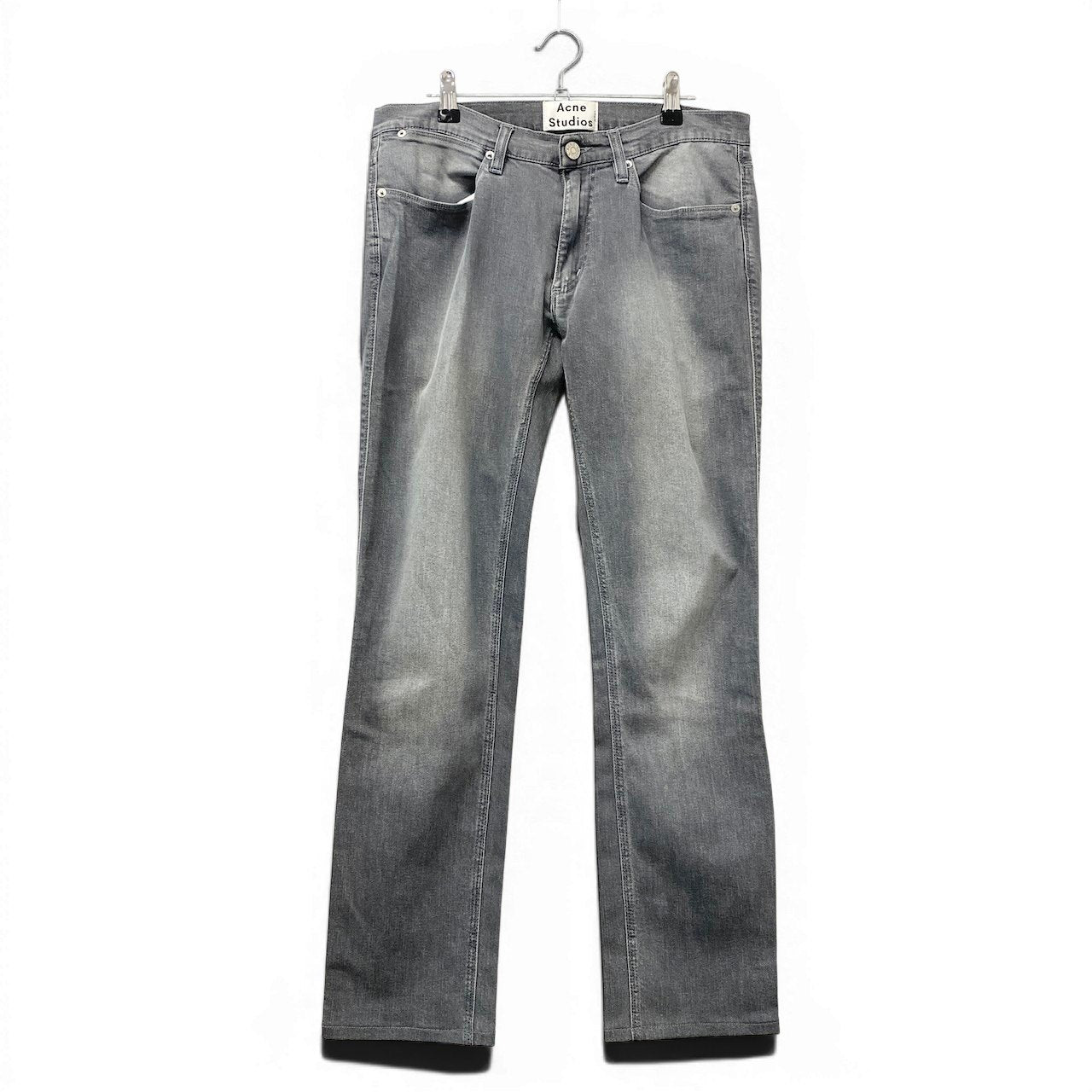 72e21 Acne Studios アクネステュディオズ コットンストレートパンツ ストレッチ ボトムパンツ 31/22 サイズ グレー メンズ 男性用k02i