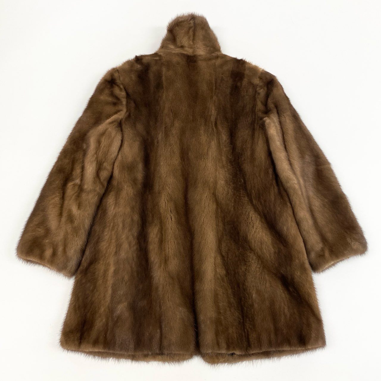 25L5 SAGA MINK サガミンク 金サガ デミバフミンク ファーコート サイズ11号 ブラウン 最高級本毛皮 MINK FUR ポケット有t18r