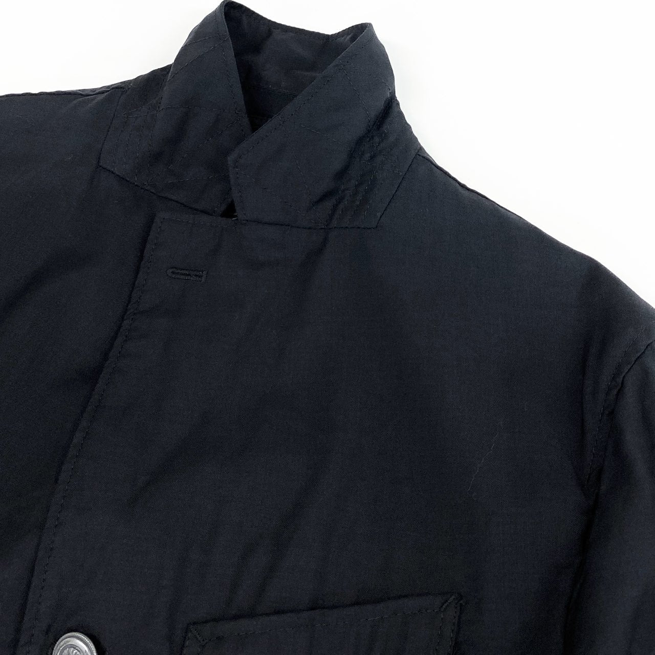 76g4 《美品》 ENGINEERED GARMENTS エンジニアドガーメンツ BEAMS ビームス テーラードジャケット ブレザー 刻印ボタン サイズM ダークネイビー ウール100 メンズ 紳士服 コラボ