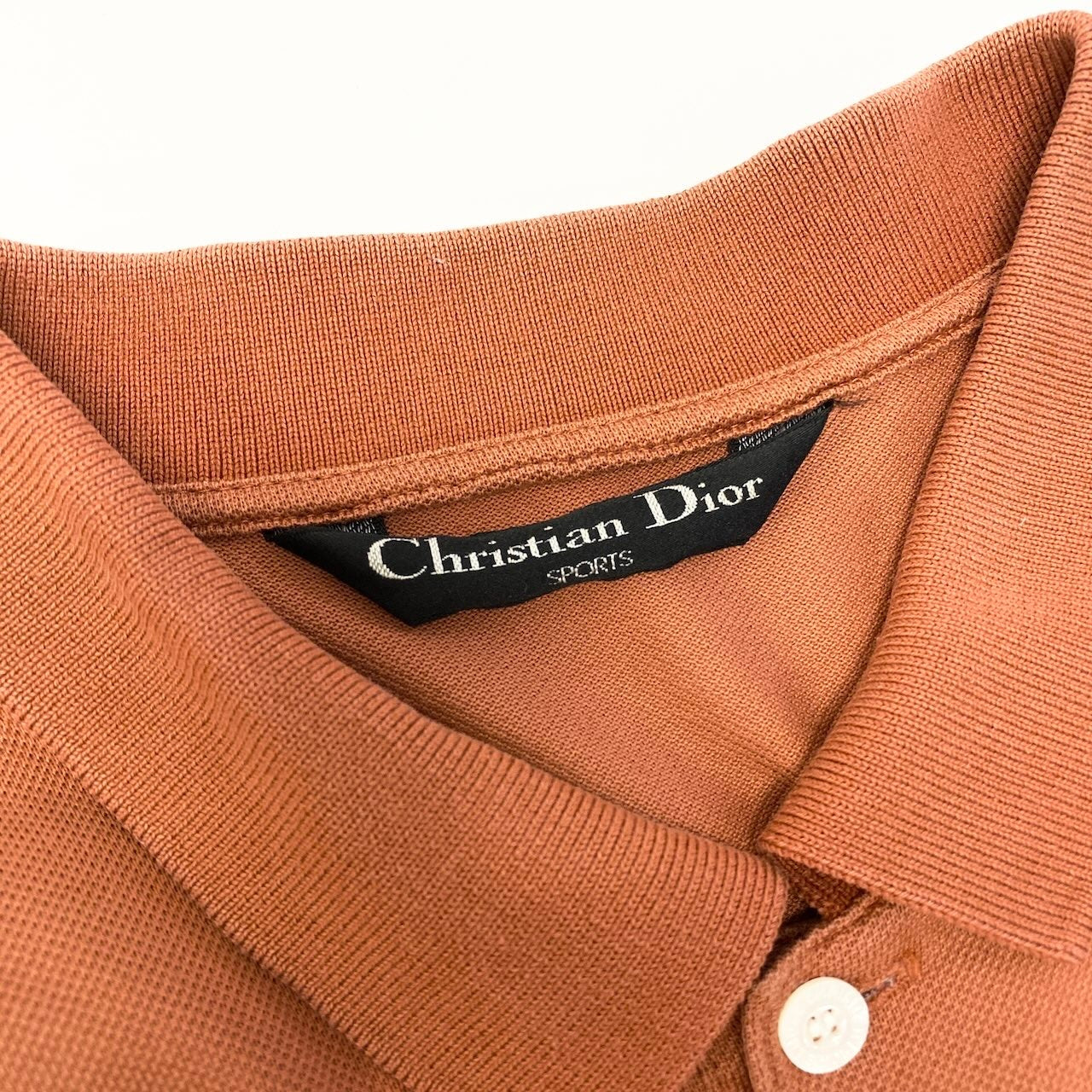 84c19 Christian Dior クリスチャンディオール Vintage 半袖ポロシャツ ブランドロゴ刺繍 トップス Lサイズ ブラウン メンズ 男性用o07t