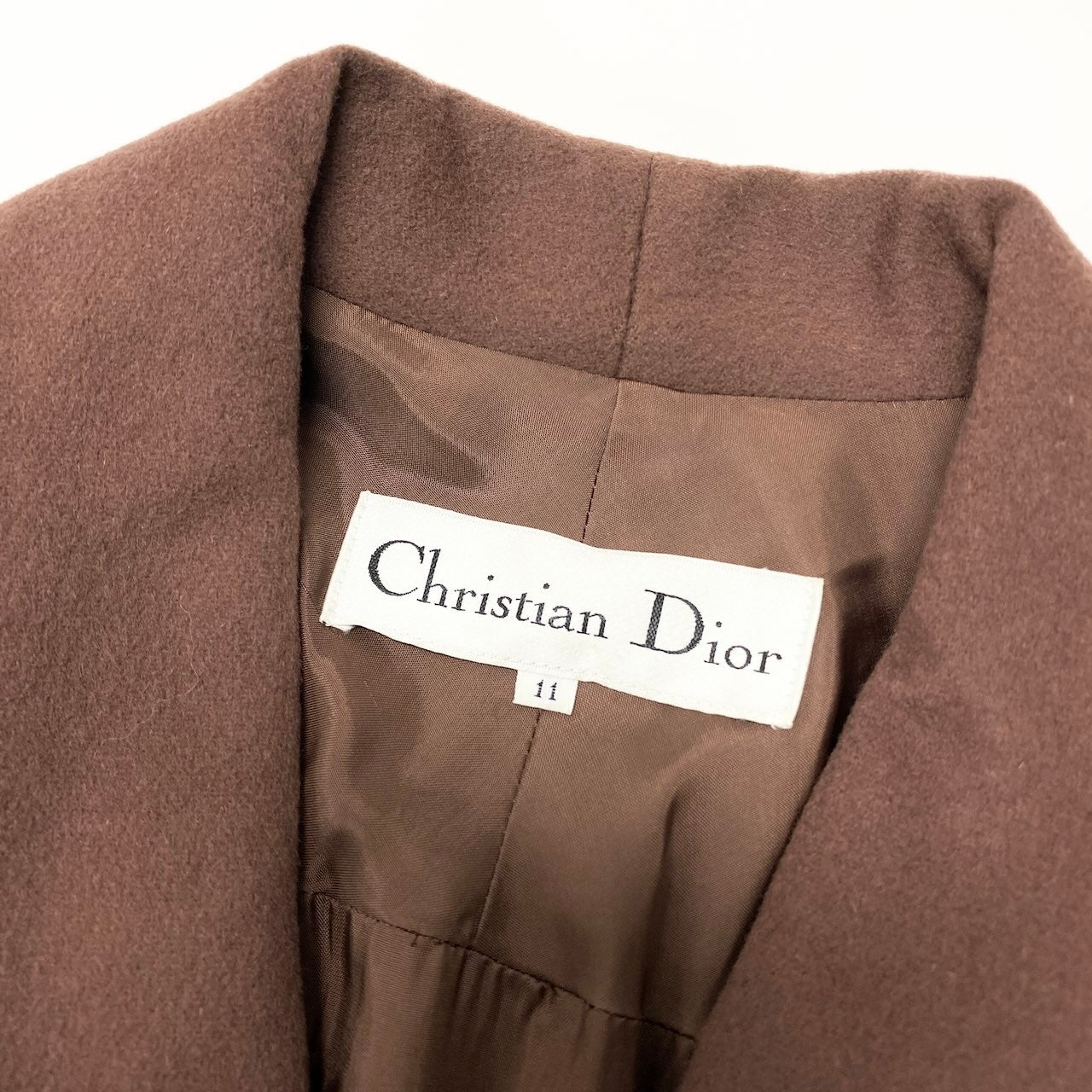 83c27 Christian Dior クリスチャンディオール セットアップスーツ フォーマル ウールジャケット 秋冬 レディース 女性用 11 ブラウンu02t