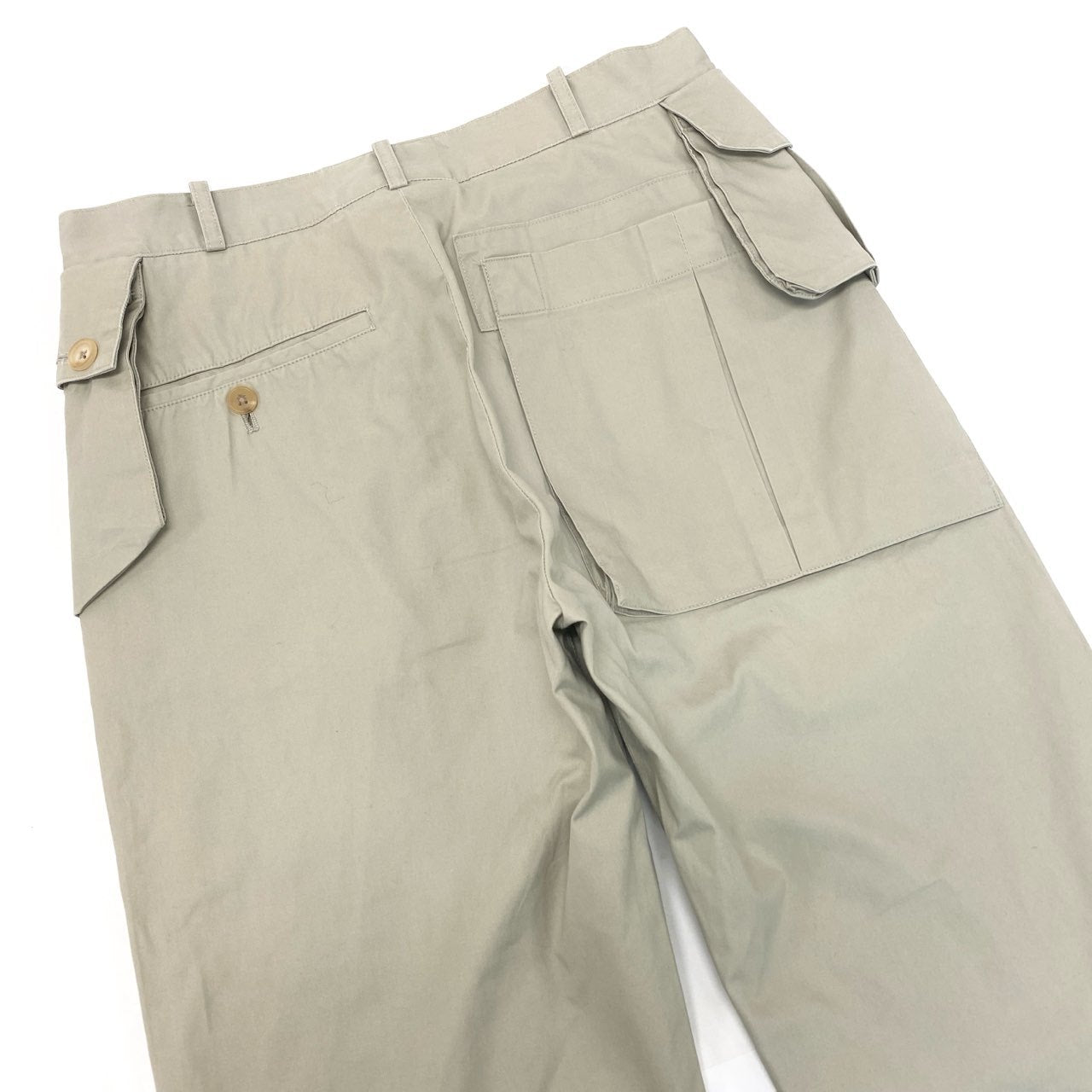 11k28 yohji yamamoto pour homme ヨウジヤマモト プールオム マルチポケット 変形デザイン チノパン ボトムス 2 ベージュ コットン メンズu02t
