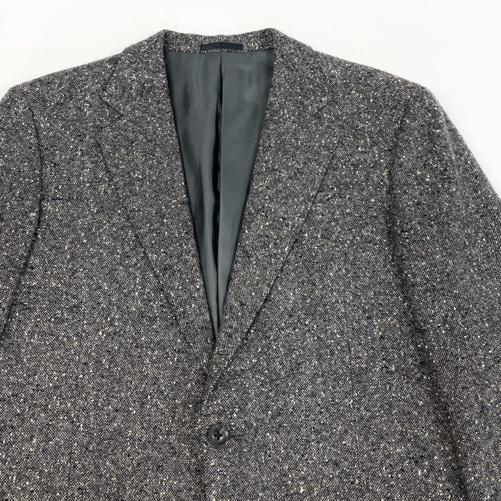 23L22【美品】BURBERRY バーバリー テーラードジャケット ツイードジャケット 日本製 BB5サイズ グレー系 カシミヤ100％ メンズo07t
